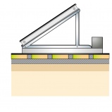 Крепление для плоской крыши (рама <45°)