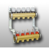 Распределительный коллектор с термостатическими клапанами и расходомерами