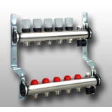 Универсальный распределительный коллектор из нержавеющей стали с интегрированными термостатическими клапанами