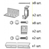 Монтажный комплект на базе крышных браслетов (<0°) для установки коллекторов MVK 001 (2 точки)