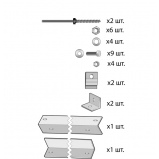 Монтажный комплект для плоской крыши на основе рамной конструкции (<45°) для установки вакуумных солнечных коллекторов MVK 001 (2 точки)